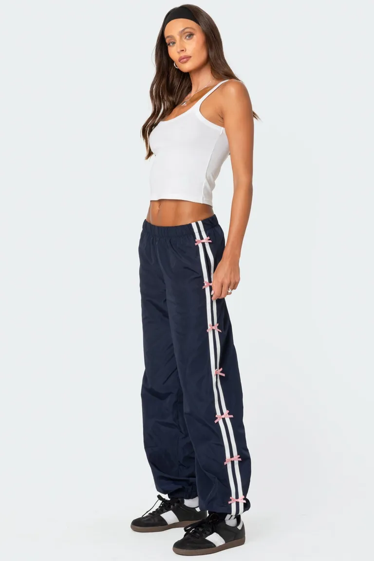 Pantalón deportivo nylon rayas lazo de Edikted en Pantalones para argentina