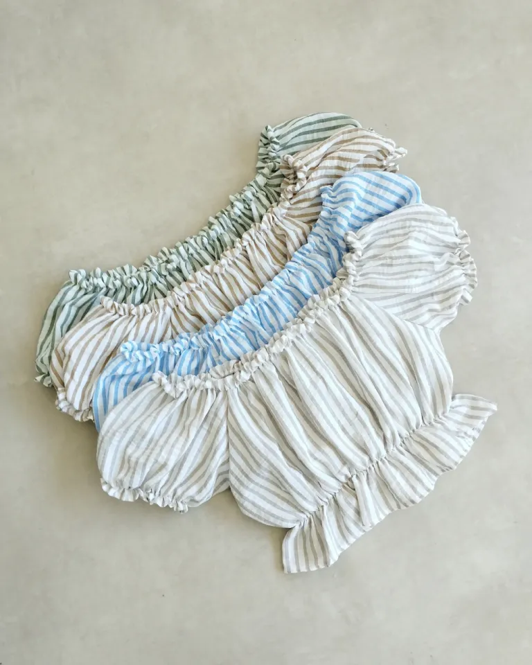 Blusa campesina estilo paisana con elástico y mangas abullonadas de Lemmon en Blusas para argentina