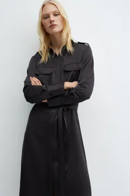 Vestido camisero satinado de Mango en Vestidos para argentina