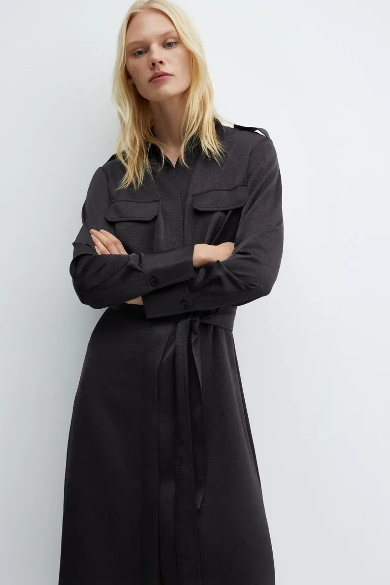 Vestido camisero satinado de Mango en Vestidos para argentina