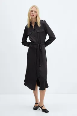 Vestido camisero satinado de Mango en Vestidos para argentina