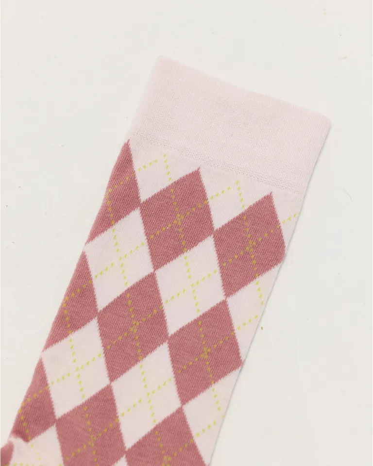 Calcetines de algodón con diseño de rombos en tonos rosas para un toque sofisticado de Blue Sheep en Ropa Interior y Medias para argentina