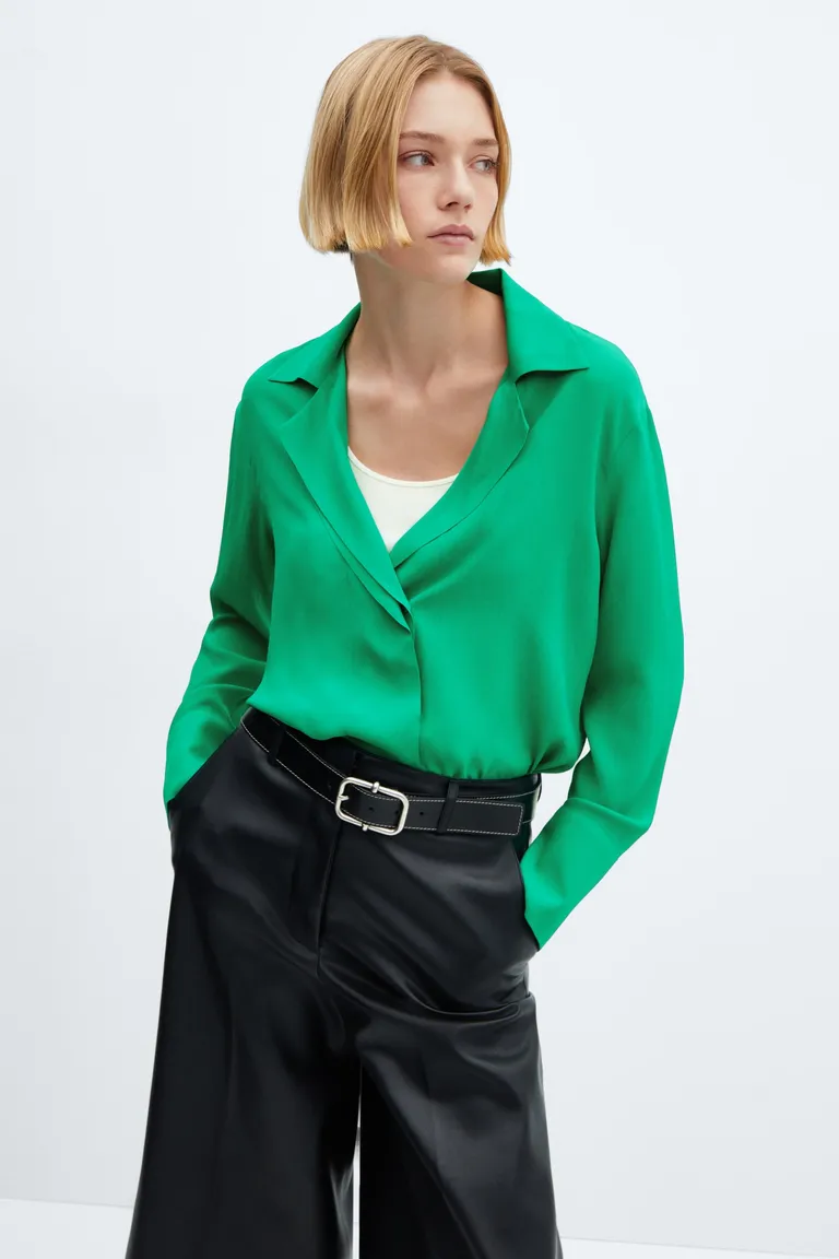 Camisa cuello solapa de Mango en Camisas para argentina