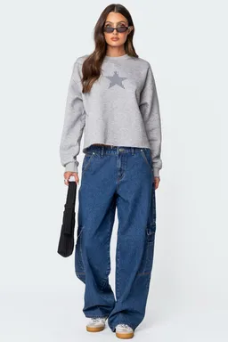 Sudadera gingham con estrella de Edikted en Buzos y Sweaters para argentina