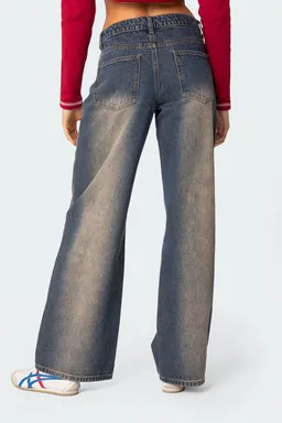 Jeans tiro bajo raelynn de Edikted en Pantalones para argentina