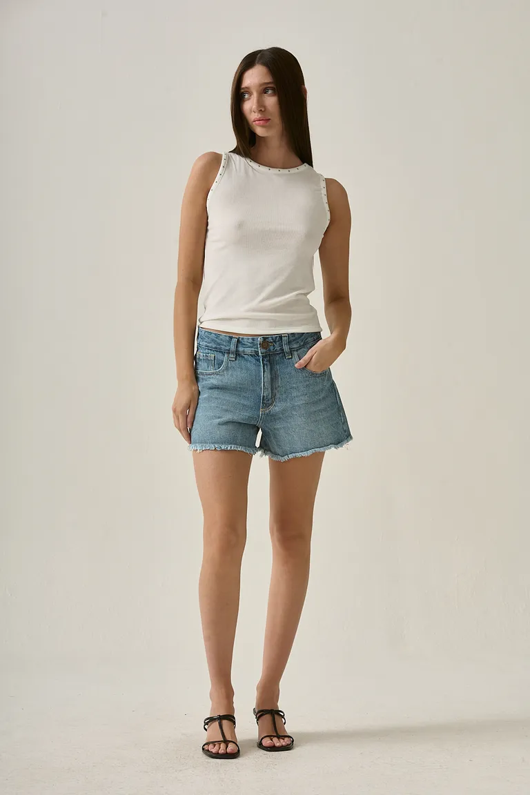Short de mezclilla de corte clásico para mujer de Sweet en Shorts para argentina