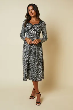 Vestido midi encaje frontal cebra de Dorothy Perkins en Vestidos para argentina