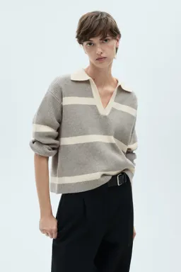 Sweater punto cuello polo de Mango en Buzos y Sweaters para argentina