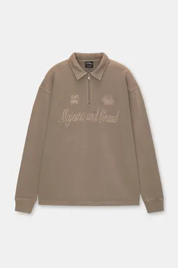 Sudadera cremallera cuello polo de Pull&Bear en Buzos y Sweaters para argentina