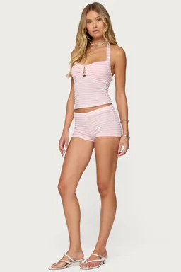 Micro shorts rayas lovina de Edikted en Shorts para argentina