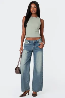 Musculosa básica rib canalé de Edikted en Tops para argentina
