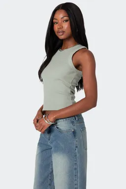 Musculosa básica rib canalé de Edikted en Tops para argentina