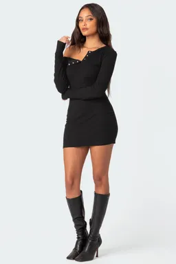 Mini vestido soleste acanalado de Edikted en Vestidos para argentina