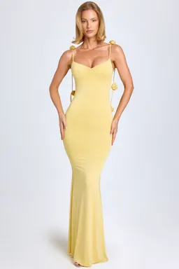 Vestido largo jersey apliques florales de Oh Polly en Vestidos para argentina