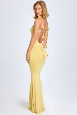 Vestido largo jersey apliques florales de Oh Polly en Vestidos para argentina