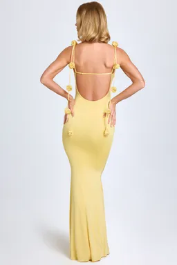 Vestido largo jersey apliques florales de Oh Polly en Vestidos para argentina