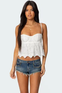 Corset emme con ojalillos de Edikted en Tops para argentina