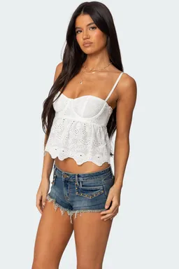 Corset emme con ojalillos de Edikted en Tops para argentina