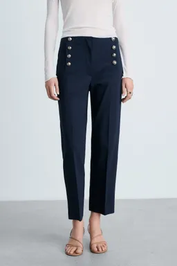 Pantalón recto botones joya de Mango en Pantalones para argentina