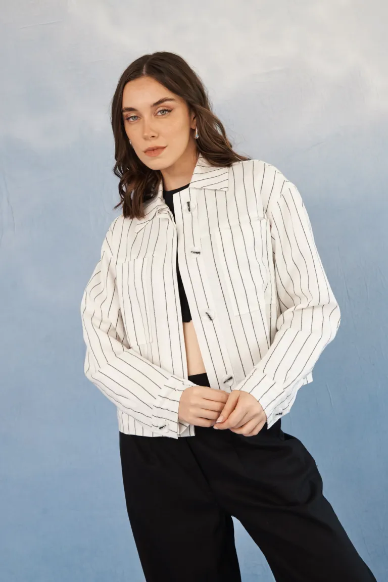 Chaqueta de vestir con diseño de rayas sutiles para mujer de Apricot en Chaquetas para argentina