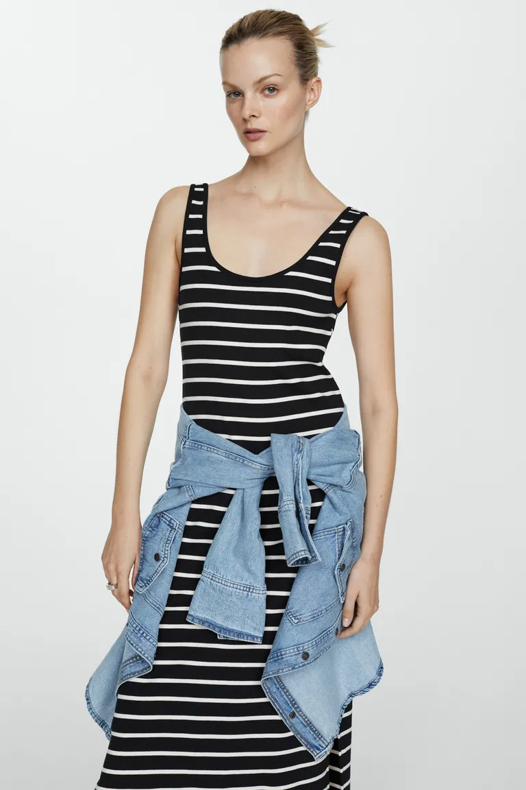 Vestido rayas con abertura de Mango en Vestidos para argentina