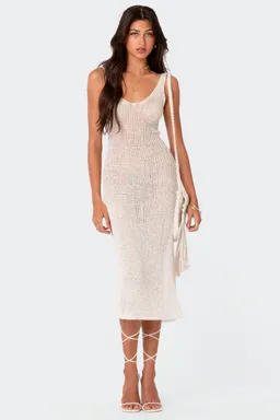 Vestido midi tejido espalda descubierta de Edikted en Vestidos para argentina