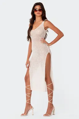 Vestido midi tejido espalda descubierta de Edikted en Vestidos para argentina