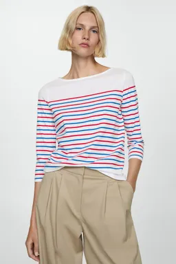 Remera rayada escote barco de Mango en Remeras para argentina