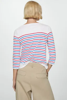 Remera rayada escote barco de Mango en Remeras para argentina