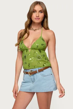 Top halter kiki lentejuelas de Edikted en Tops para argentina