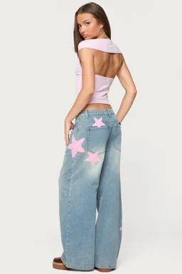 Trish jeans tiro bajo estrellas de Edikted en Pantalones para argentina