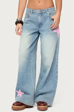 Trish jeans tiro bajo estrellas de Edikted en Pantalones para argentina