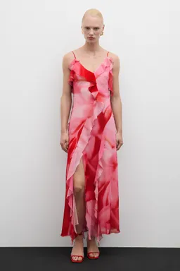 Vestido con abertura volantes de Mango en Vestidos para argentina