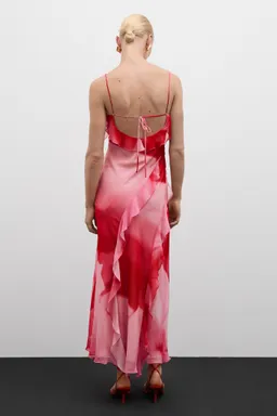 Vestido con abertura volantes de Mango en Vestidos para argentina