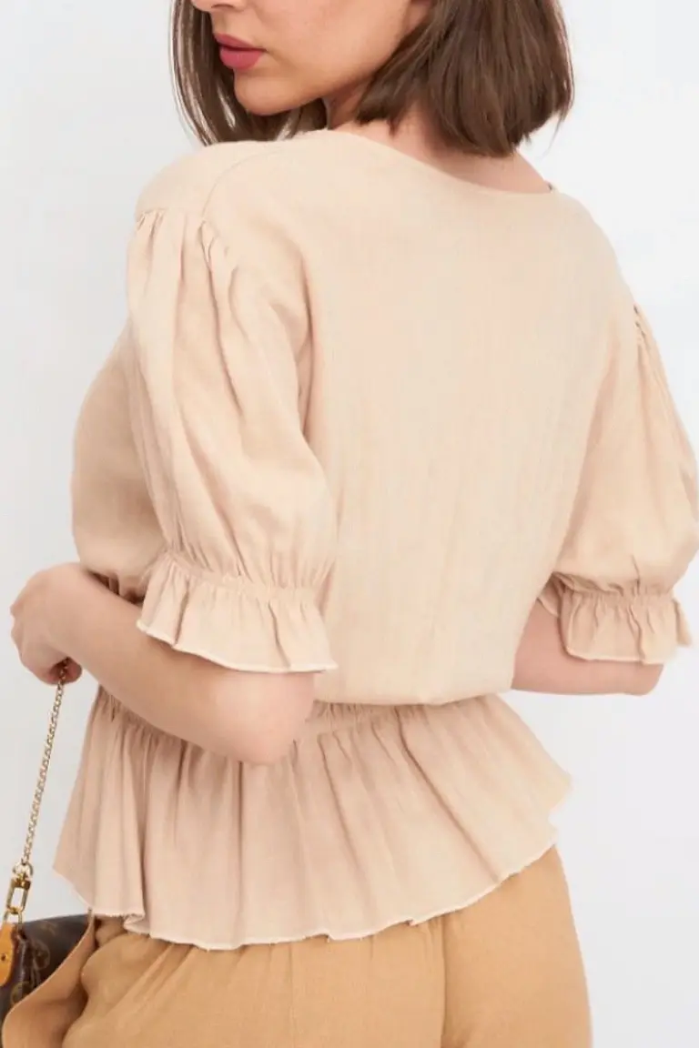 Blusa con Frunces de Hesed en Blusas para argentina