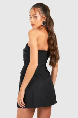 Mini vestido bandeau sastre satén de Boohoo en Vestidos para argentina