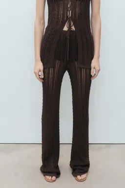 Pantalón recto punto calado de Mango en Pantalones para argentina