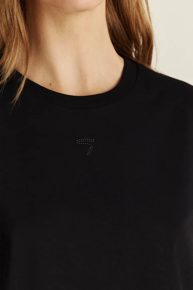 Remera de algodón de corte relajado con estampa en hot fix de Tucci en Remeras para argentina