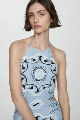 Vestido estampado con aberturas de Mango en Vestidos para argentina