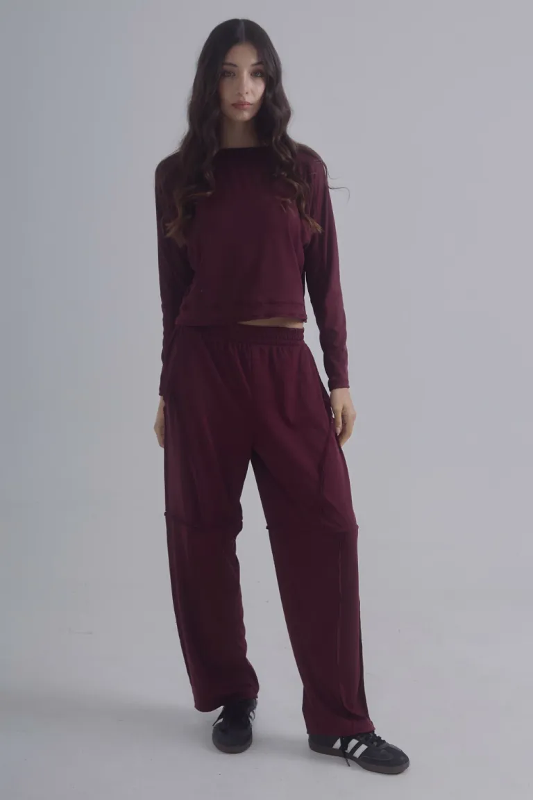 Pantalón amplio de cintura ancha con diseño elegante y versátil de Belle en Pantalones para argentina