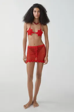Minifalda crochet con flores de Mango en Swimwear y Beachwear para argentina