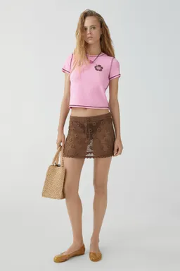 Remera crop estampada de Mango en Remeras para argentina