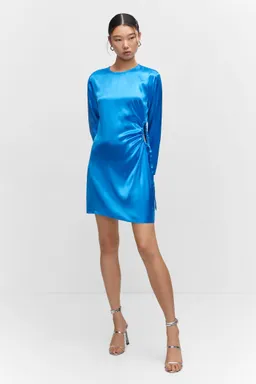 Vestido satinado con abertura de Mango en Vestidos para argentina