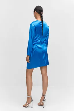Vestido satinado con abertura de Mango en Vestidos para argentina