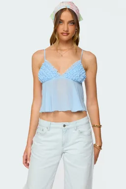 Musculosa babydoll gasa volantes de Edikted en Tops para argentina