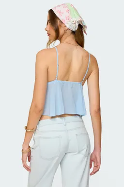 Musculosa babydoll gasa volantes de Edikted en Tops para argentina