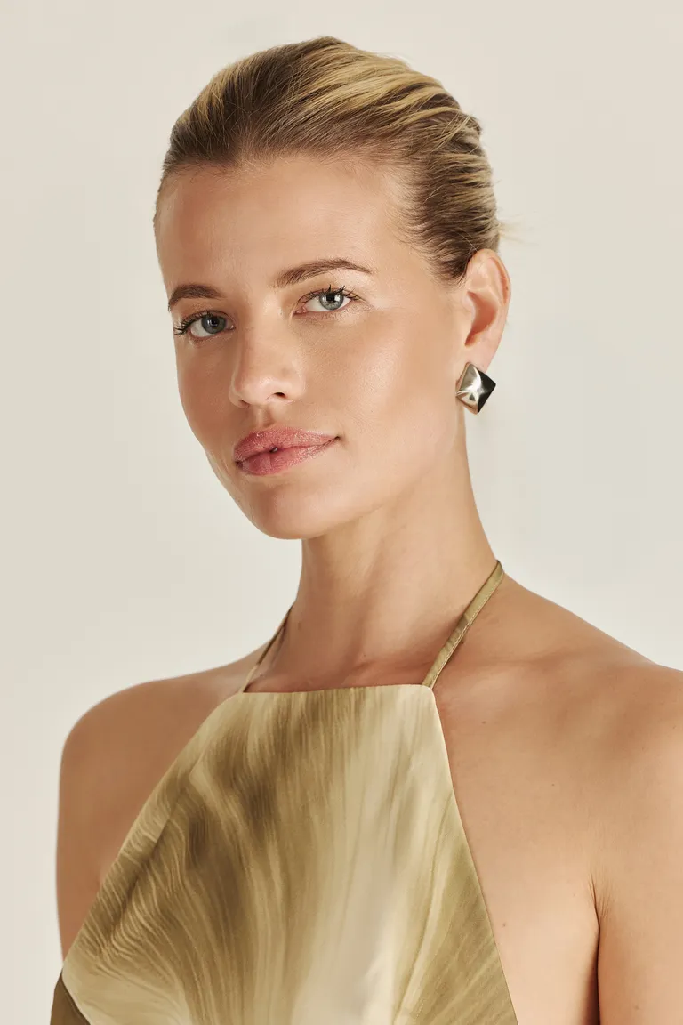 Top confeccionado en tejido satinado con estampado exclusivo y breteles ajustables de Tucci en Tops para argentina