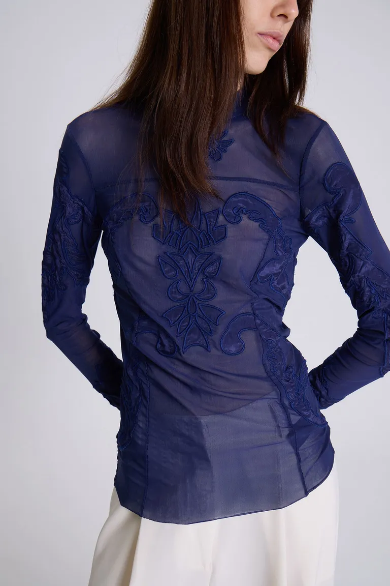 Top manga larga de diseño elegante y moderno para mujer de Maria Cher en Tops para argentina
