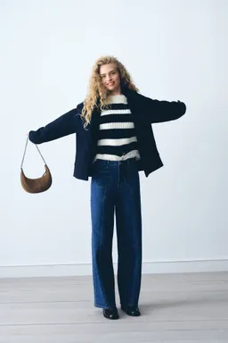 Jeans wideleg con costuras de Mango Teen en Pantalones para argentina