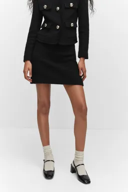 Minifalda tweed texturizada de Mango en Faldas para argentina